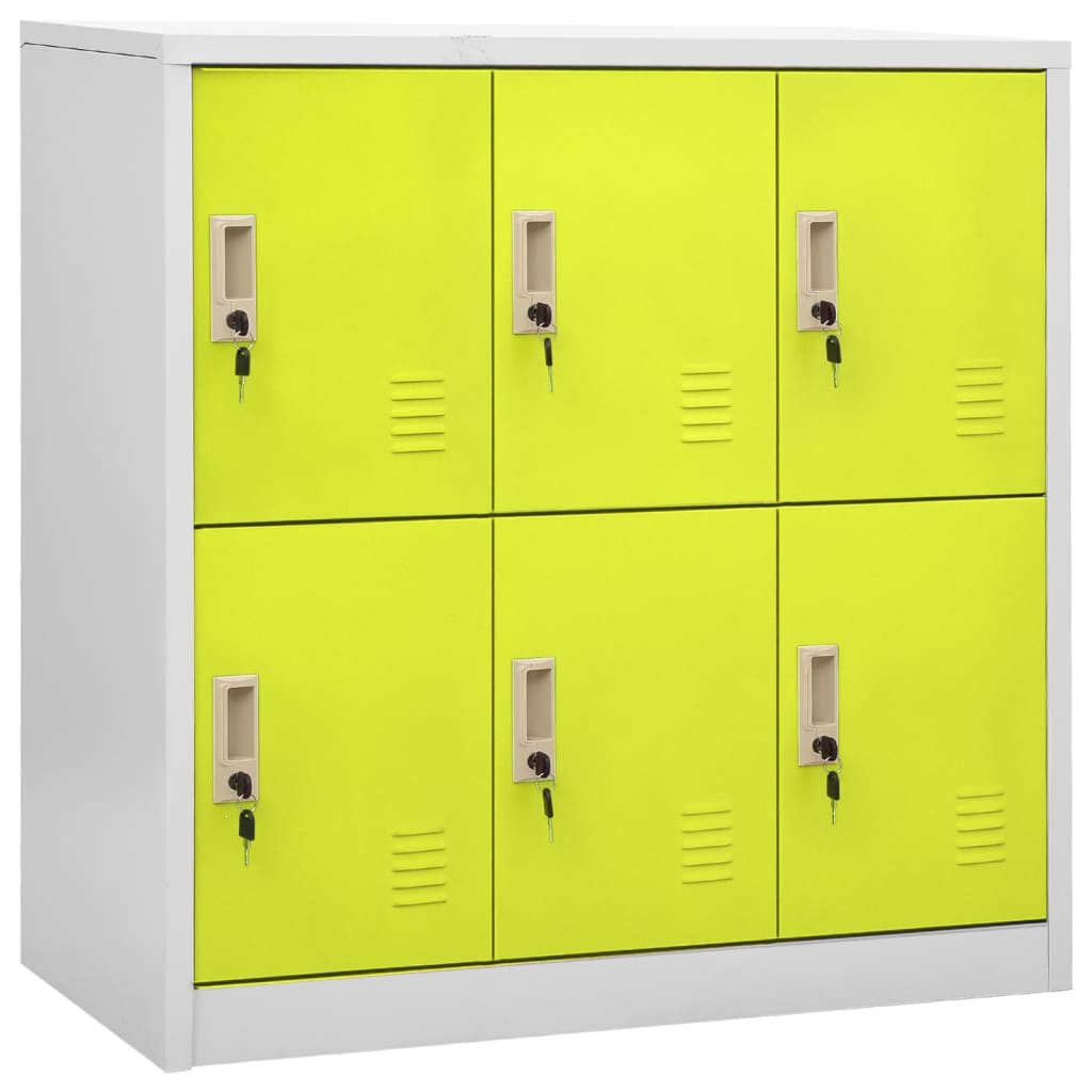 Berkfield Locker Cabinet Light Grey and Green 90x45x92.5 cm Steel