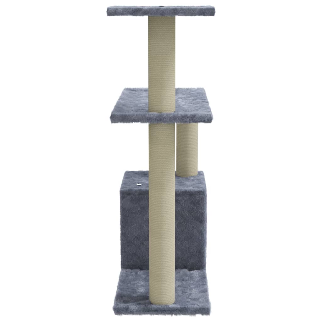 Berkfield Cat Tree with Sisal Scratching Posts Light Grey 70 cm