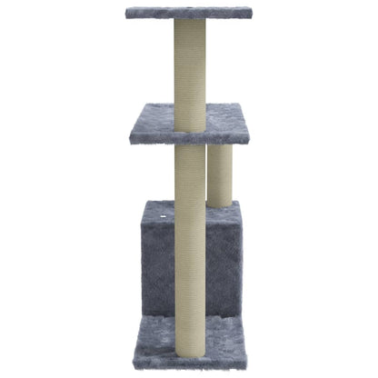 Berkfield Cat Tree with Sisal Scratching Posts Light Grey 70 cm