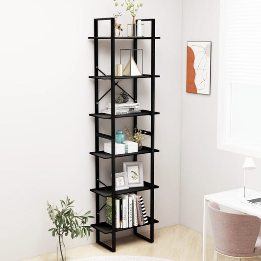 Berkfield Storage Shelf Black 60x30x210 cm Engineered Wood