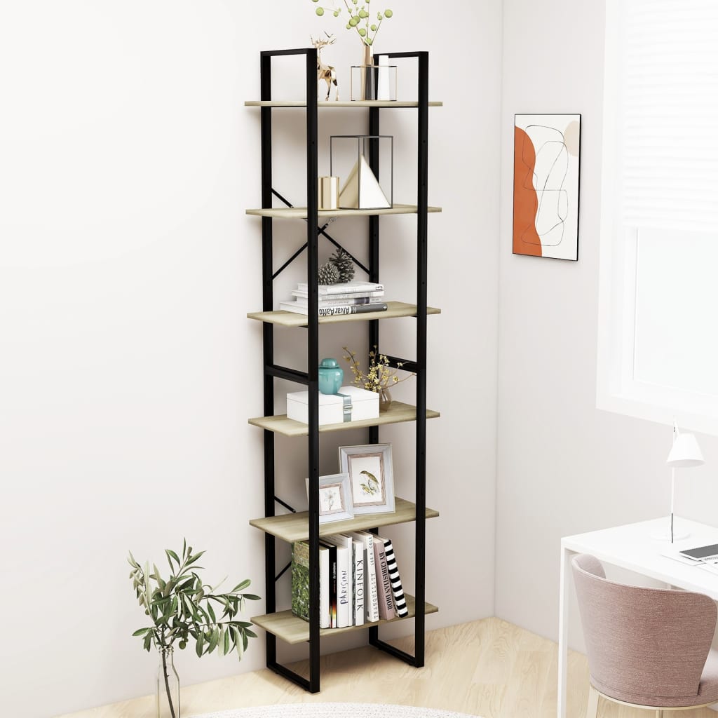 Berkfield Storage Shelf Sonoma Oak 60x30x210 cm Engineered Wood