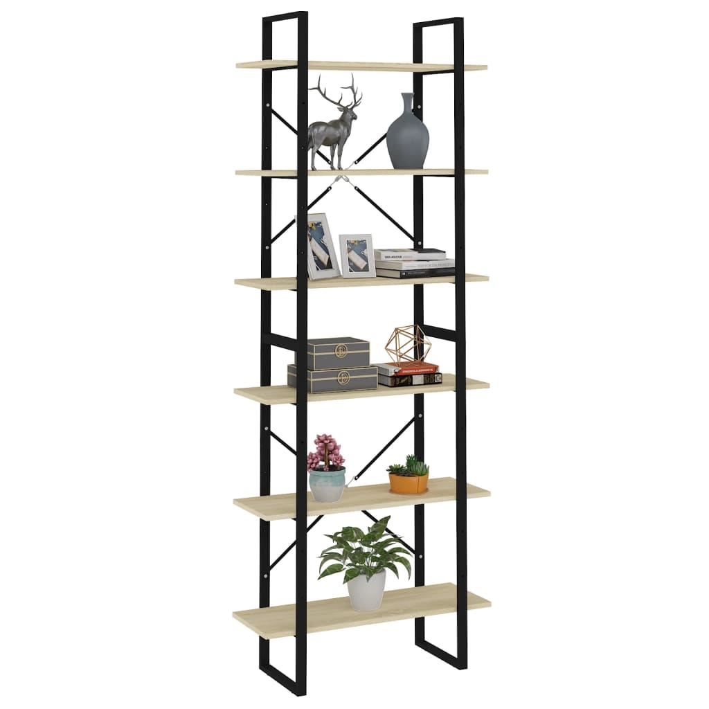 Berkfield High Cabinet Sonoma Oak 80x30x210 cm Engineered Wood