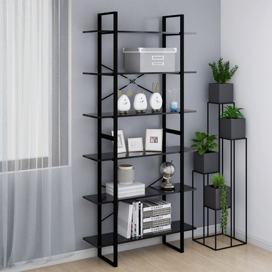 Berkfield High Cabinet Black 100x30x210 cm Engineered Wood