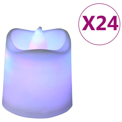 Berkfield Flameless Electric Tea Lights LED Candles 24 pcs Colourful