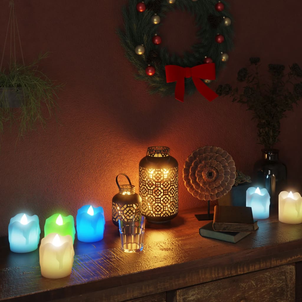 Berkfield Flameless Electric Tea Lights LED Candles 100 pcs Colourful