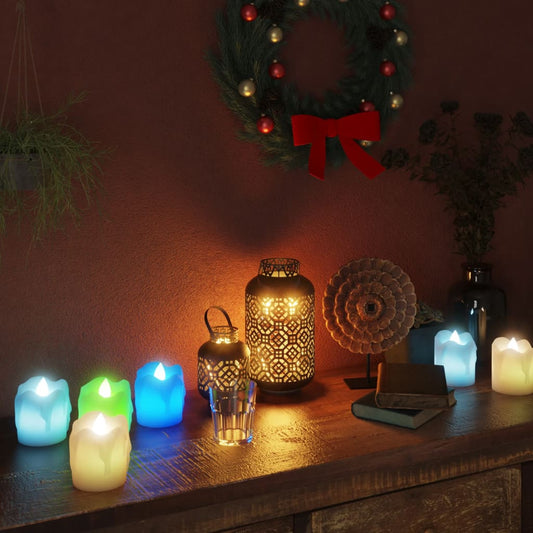 Berkfield Flameless Electric Tea Lights LED Candles 100 pcs Colourful