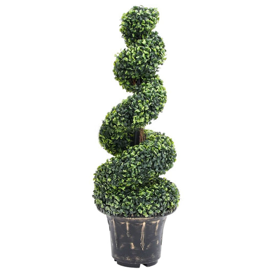 Berkfield Artificial Boxwood Spiral Plant with Pot Green 100 cm