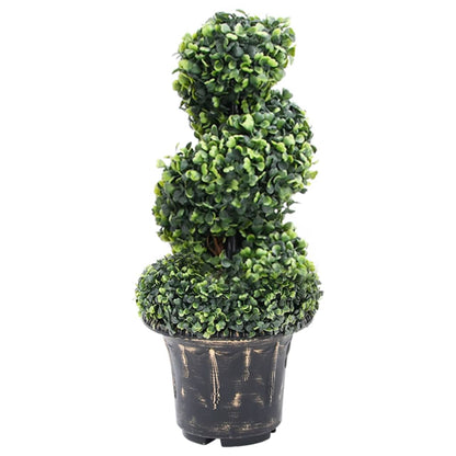 Berkfield Artificial Boxwood Spiral Plant with Pot Green 59 cm