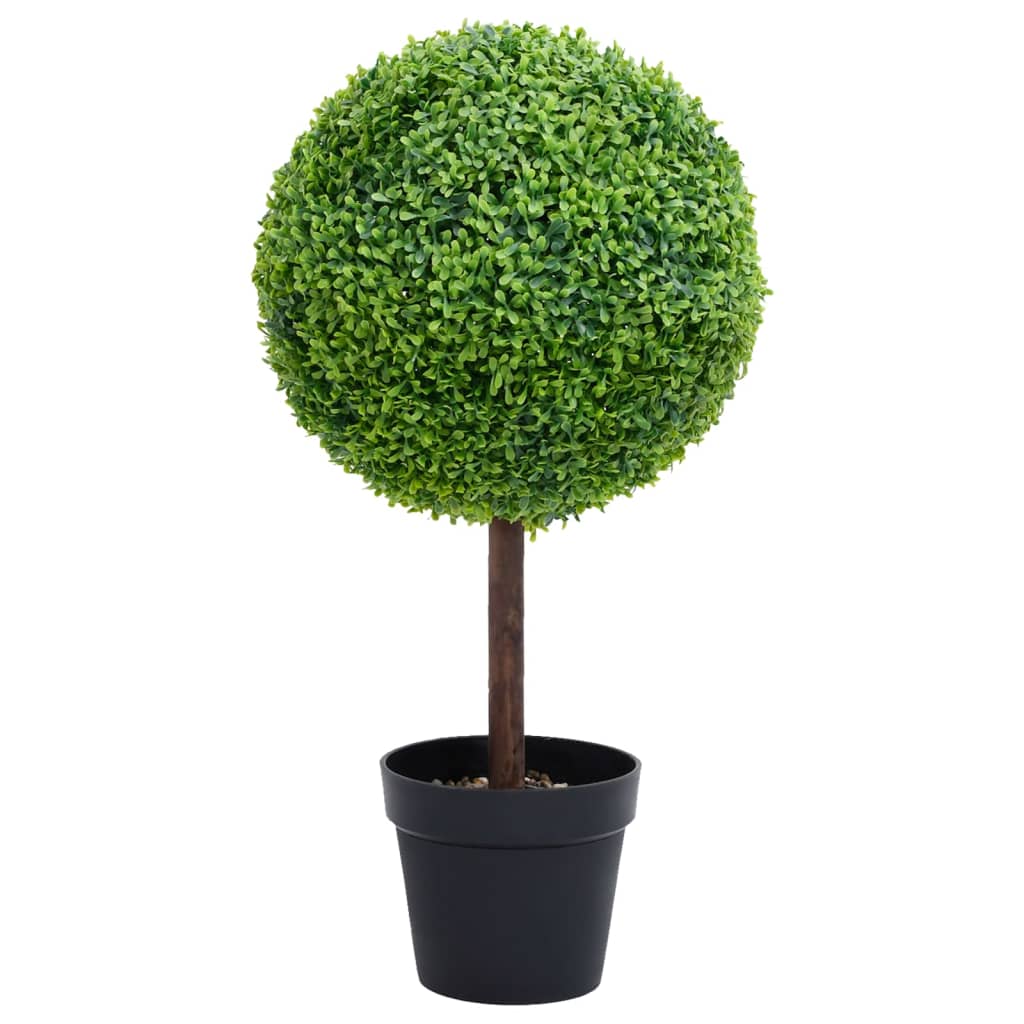 Berkfield Artificial Boxwood Plant with Pot Ball Shaped Green 50 cm