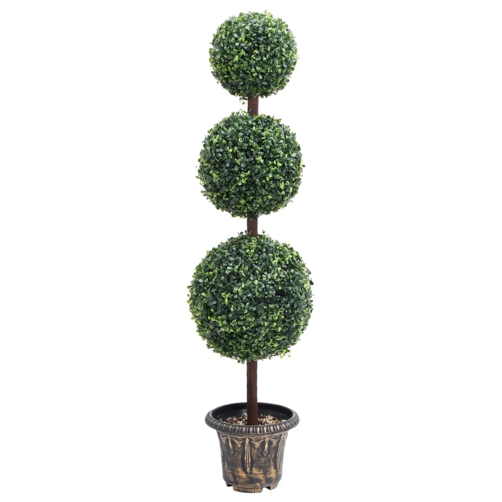 Berkfield Artificial Boxwood Plant with Pot Ball Shaped Green 118 cm