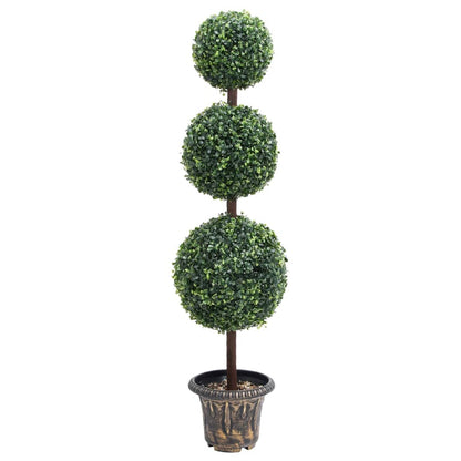 Berkfield Artificial Boxwood Plant with Pot Ball Shaped Green 118 cm