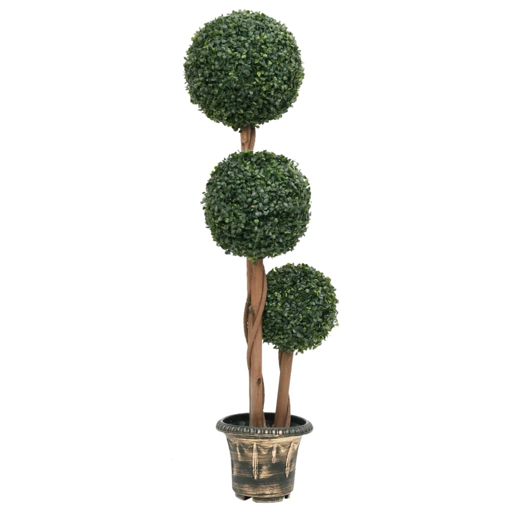 Berkfield Artificial Boxwood Plant with Pot Ball Shaped Green 119 cm