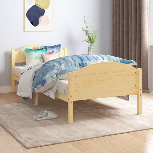Berkfield Bed Frame Solid Pine Wood 100x200 cm