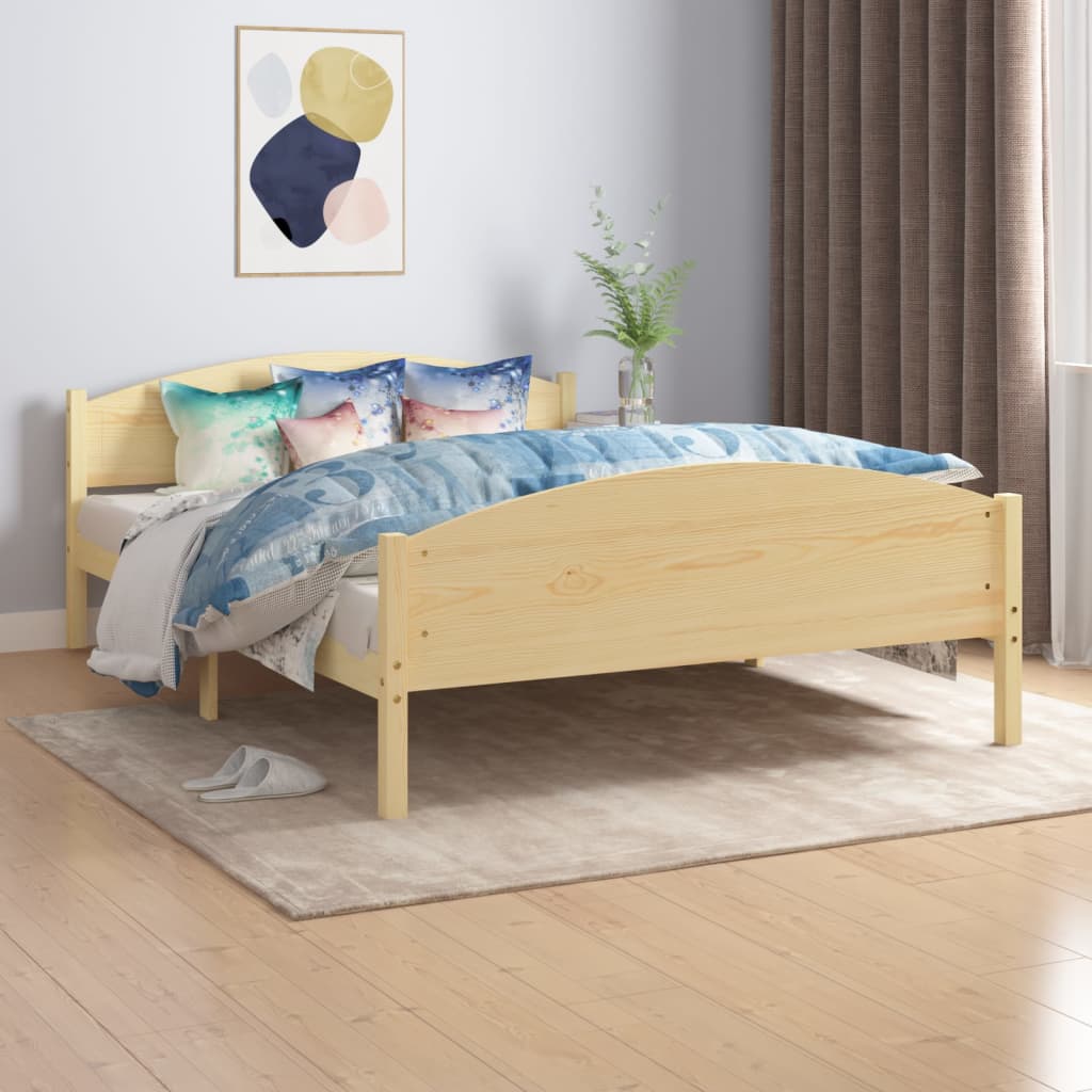 Berkfield Bed Frame Solid Pine Wood 140x200 cm