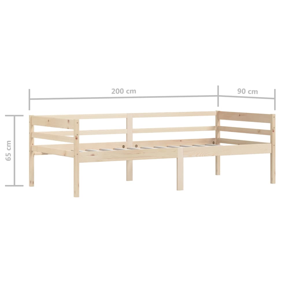 Berkfield Bed Frame Solid Pinewood 90x200 cm