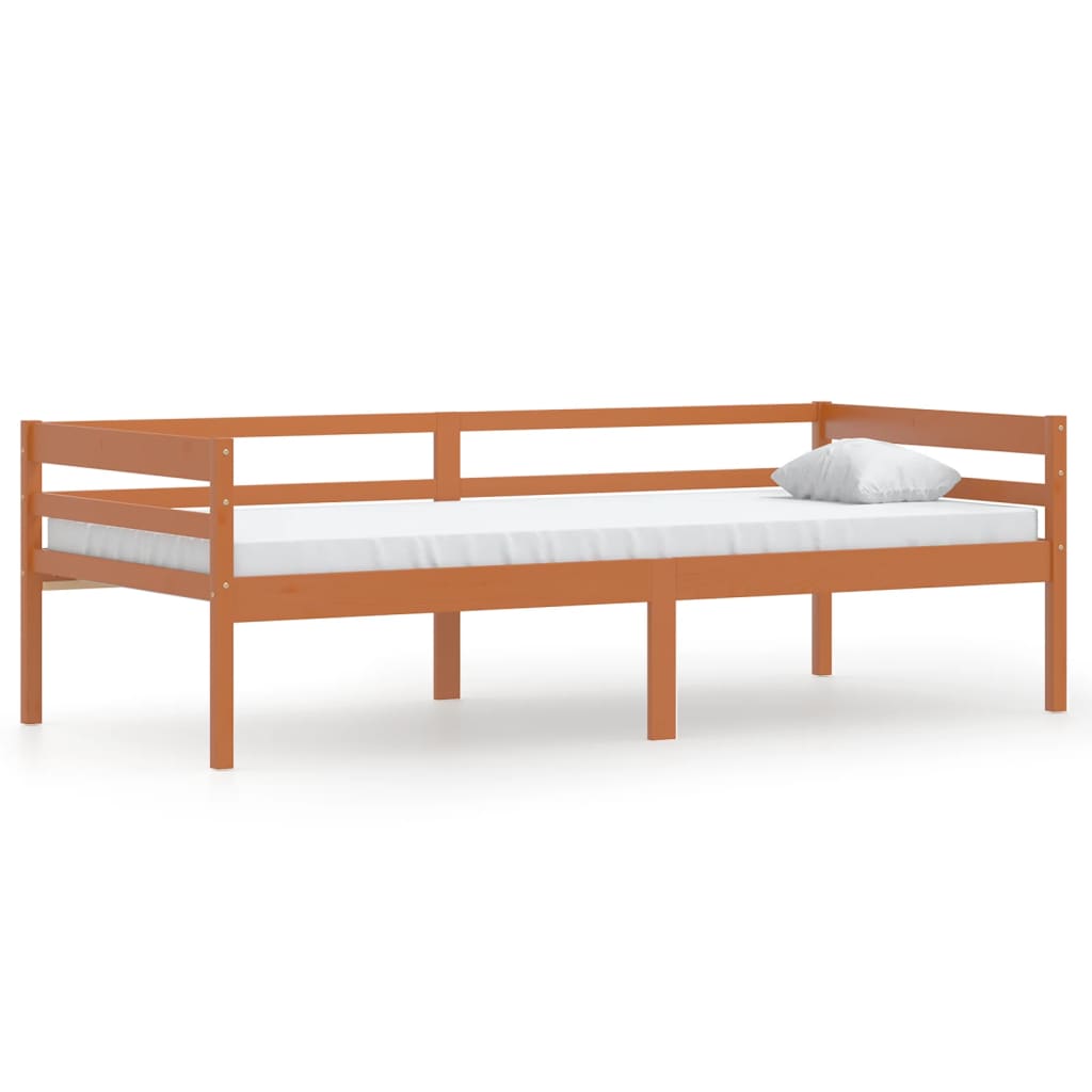 Berkfield Bed Frame Honey Brown Solid Pinewood 90x200 cm
