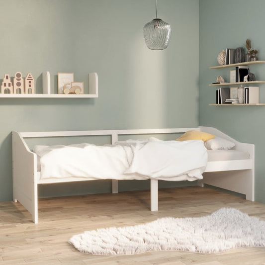 Berkfield 3-Seater Day Bed White Solid Pinewood 90x200 cm