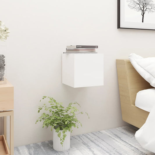 Berkfield Bedside Cabinet White 30.5x30x30 cm Engineered Wood