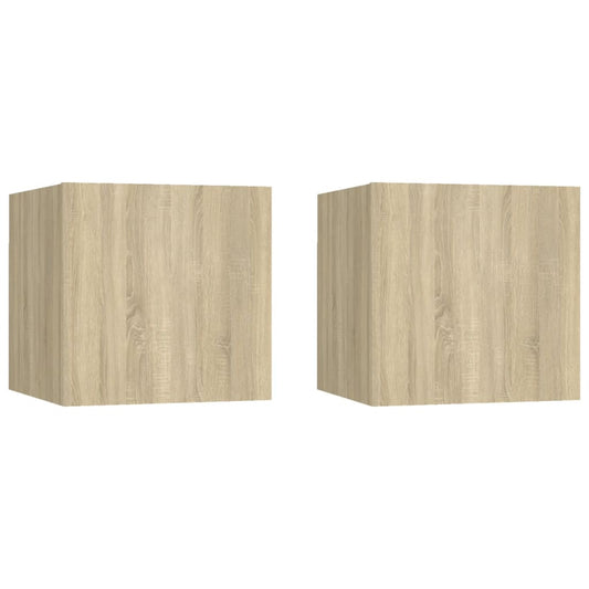 Berkfield Bedside Cabinets 2 pcs Sonoma Oak 30.5x30x30 cm Engineered Wood