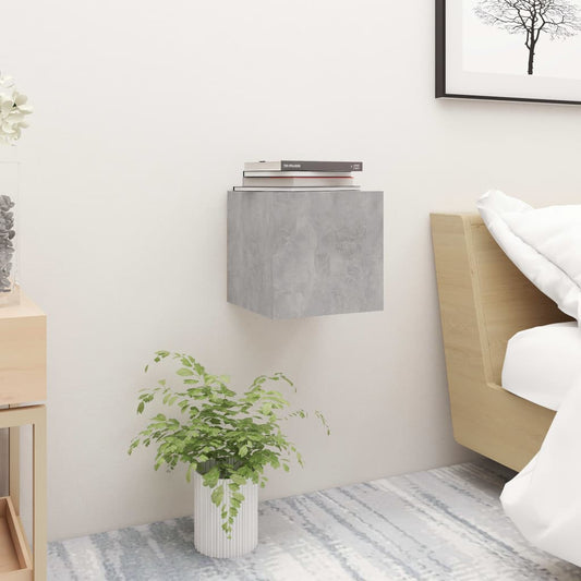 Berkfield Bedside Cabinet Concrete Grey 30.5x30x30 cm Engineered Wood