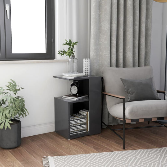 Berkfield Side Table Grey 36x30x56 cm Engineered Wood