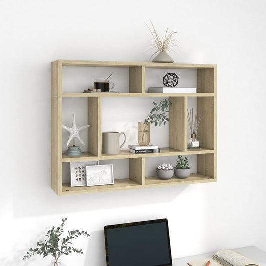 Berkfield Wall Shelf Sonoma Oak 75x16x55 cm Engineered Wood