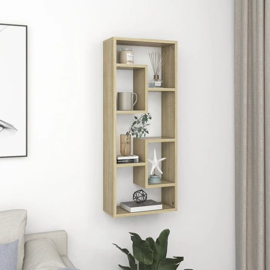Berkfield Wall Shelf Sonoma Oak 36x16x90 cm Engineered Wood