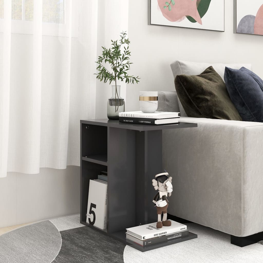 Berkfield Side Table Grey 50x30x50 cm Engineered Wood