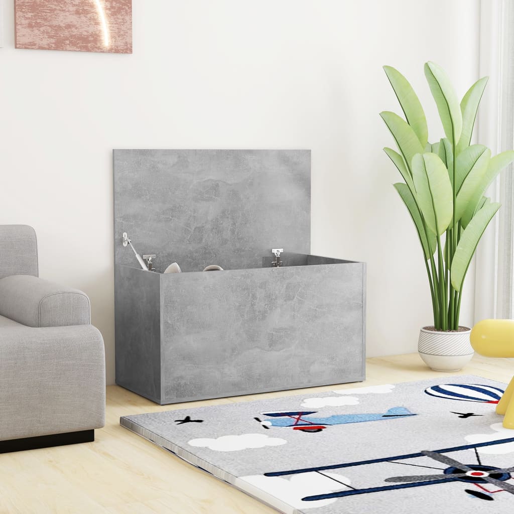 Berkfield Storage Chest Concrete Grey 84x42x46 cm Engineered Wood