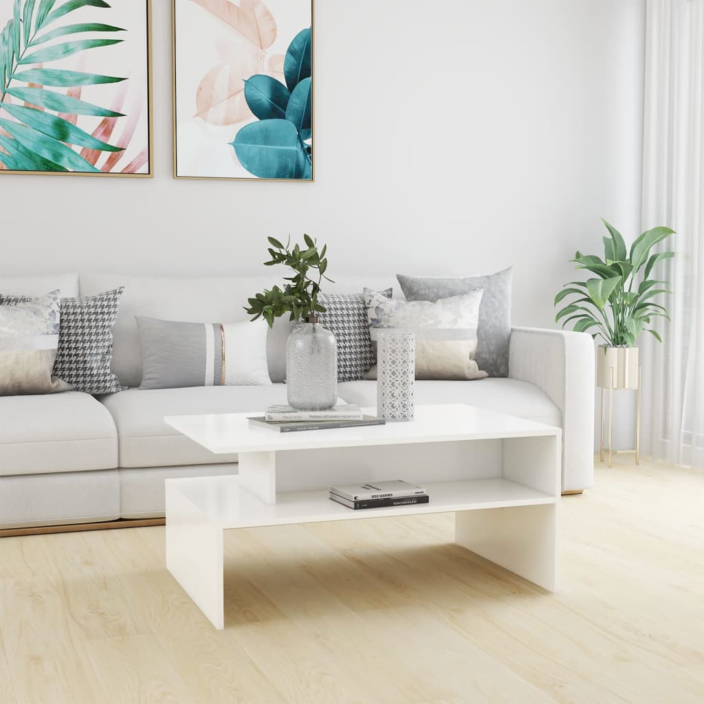 Berkfield Coffee Table White 90x60x42.5 cm Engineered Wood