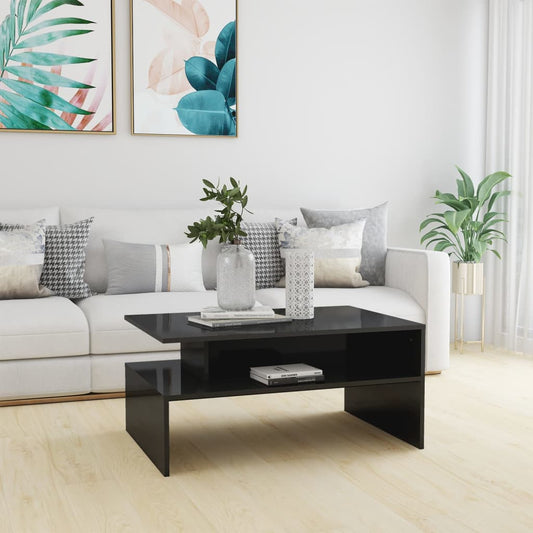 Berkfield Coffee Table High Gloss Grey 90x60x42.5 cm Engineered Wood