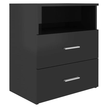 Berkfield Bed Cabinets 2 pcs High Gloss Black 50x32x60 cm