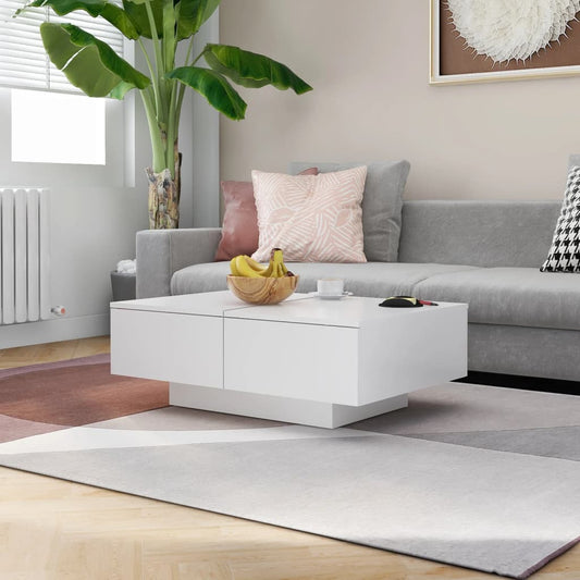 Berkfield Coffee Table White 90x60x31 cm Engineered Wood