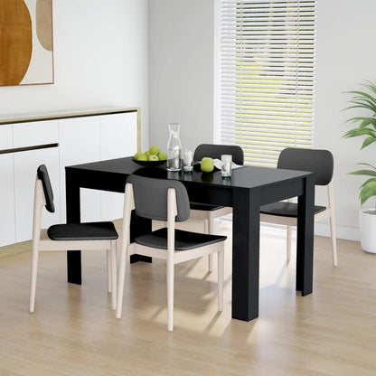 Berkfield Dining Table Black 140x74.5x76 cm Engineered Wood