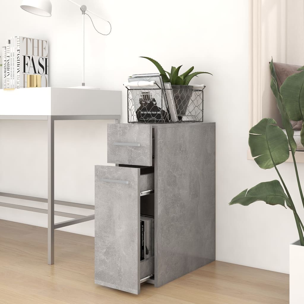 Berkfield Apothecary Cabinet Concrete Grey 20x45.5x60 cm Engineered Wood