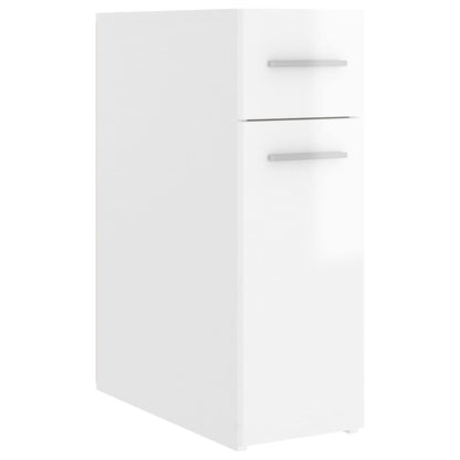 Berkfield Apothecary Cabinet High Gloss White 20x45.5x60 cm Engineered Wood