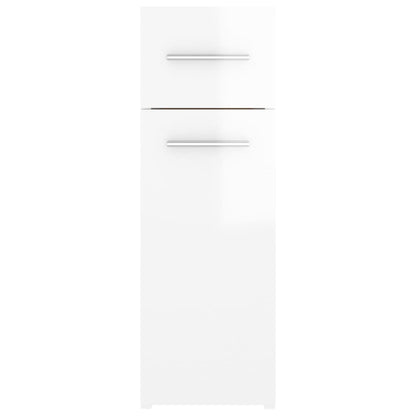 Berkfield Apothecary Cabinet High Gloss White 20x45.5x60 cm Engineered Wood