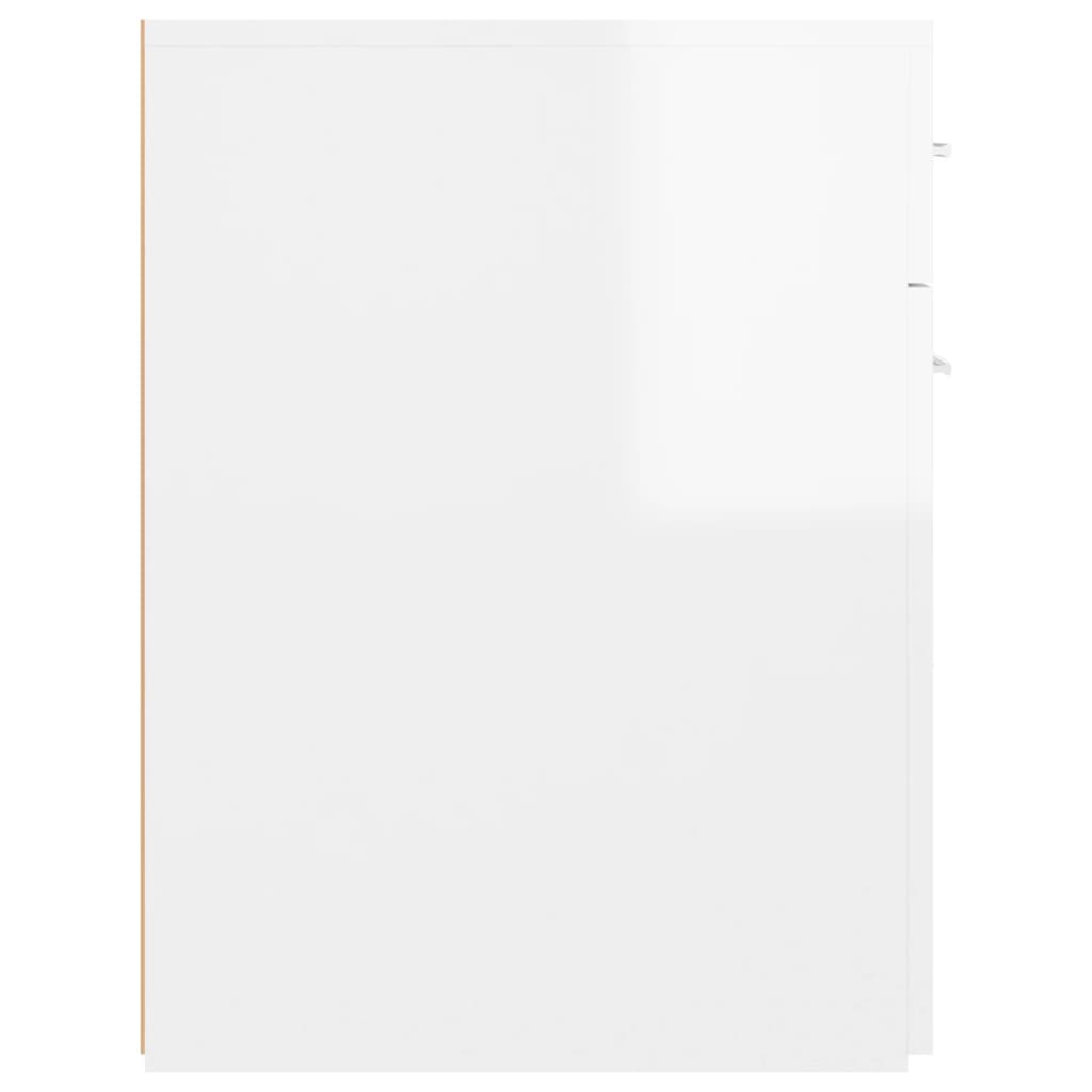 Berkfield Apothecary Cabinet High Gloss White 20x45.5x60 cm Engineered Wood