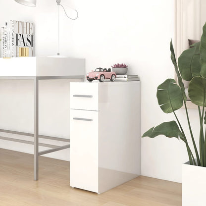 Berkfield Apothecary Cabinet High Gloss White 20x45.5x60 cm Engineered Wood