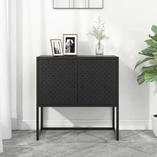 Berkfield Sideboard Black 75x35x75 cm Steel