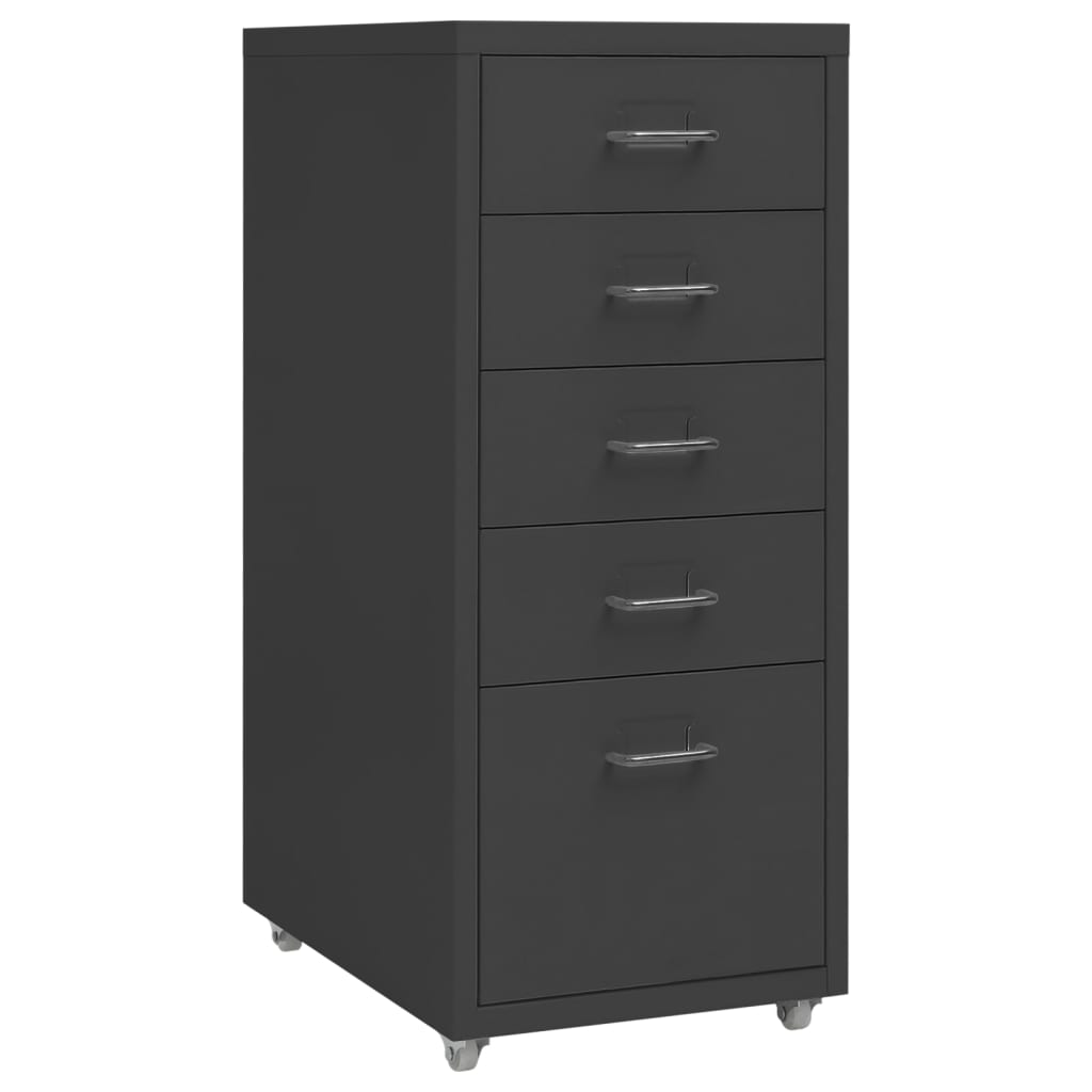 Berkfield Mobile File Cabinet Anthracite 28x41x69 cm Metal