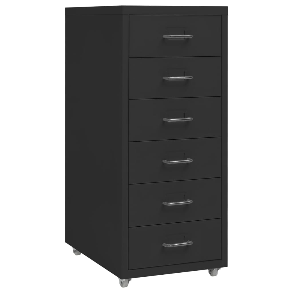 Berkfield Mobile File Cabinet Black 28x41x69 cm Metal