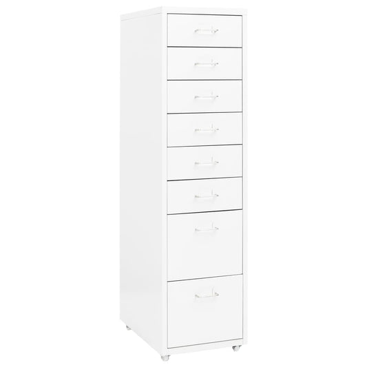 Berkfield Mobile File Cabinet White 28x41x109 cm Metal
