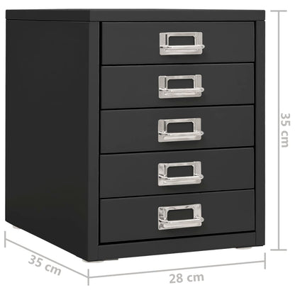 Berkfield Office Cabinet Anthracite 28x35x35 cm Metal