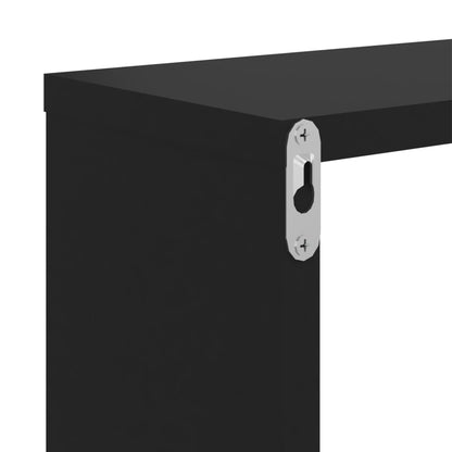 Berkfield Wall Cube Shelves 6 pcs Black 22x15x22 cm