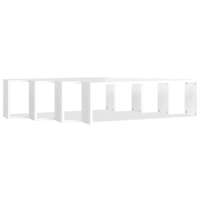 Berkfield Wall Cube Shelf 4 pcs High Gloss White 80x15x26.5cm Engineered Wood