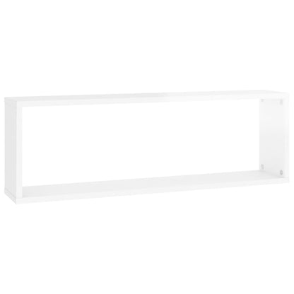Berkfield Wall Cube Shelf 4 pcs High Gloss White 80x15x26.5cm Engineered Wood