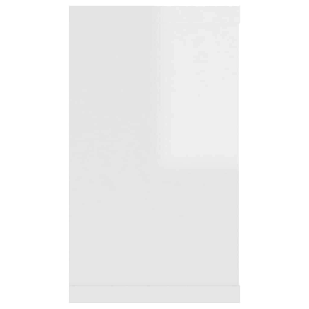 Berkfield Wall Cube Shelf 4 pcs High Gloss White 80x15x26.5cm Engineered Wood