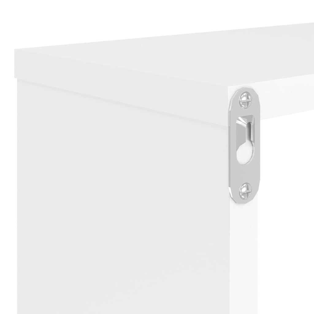 Berkfield Wall Cube Shelf 4 pcs High Gloss White 80x15x26.5cm Engineered Wood