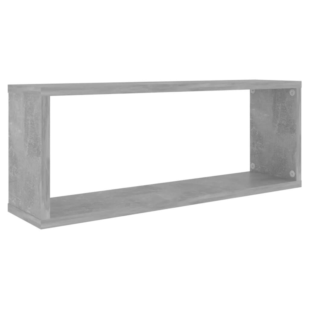Berkfield Wall Cube Shelf 4 pcs Concrete Grey 60x15x23 cm Engineered Wood